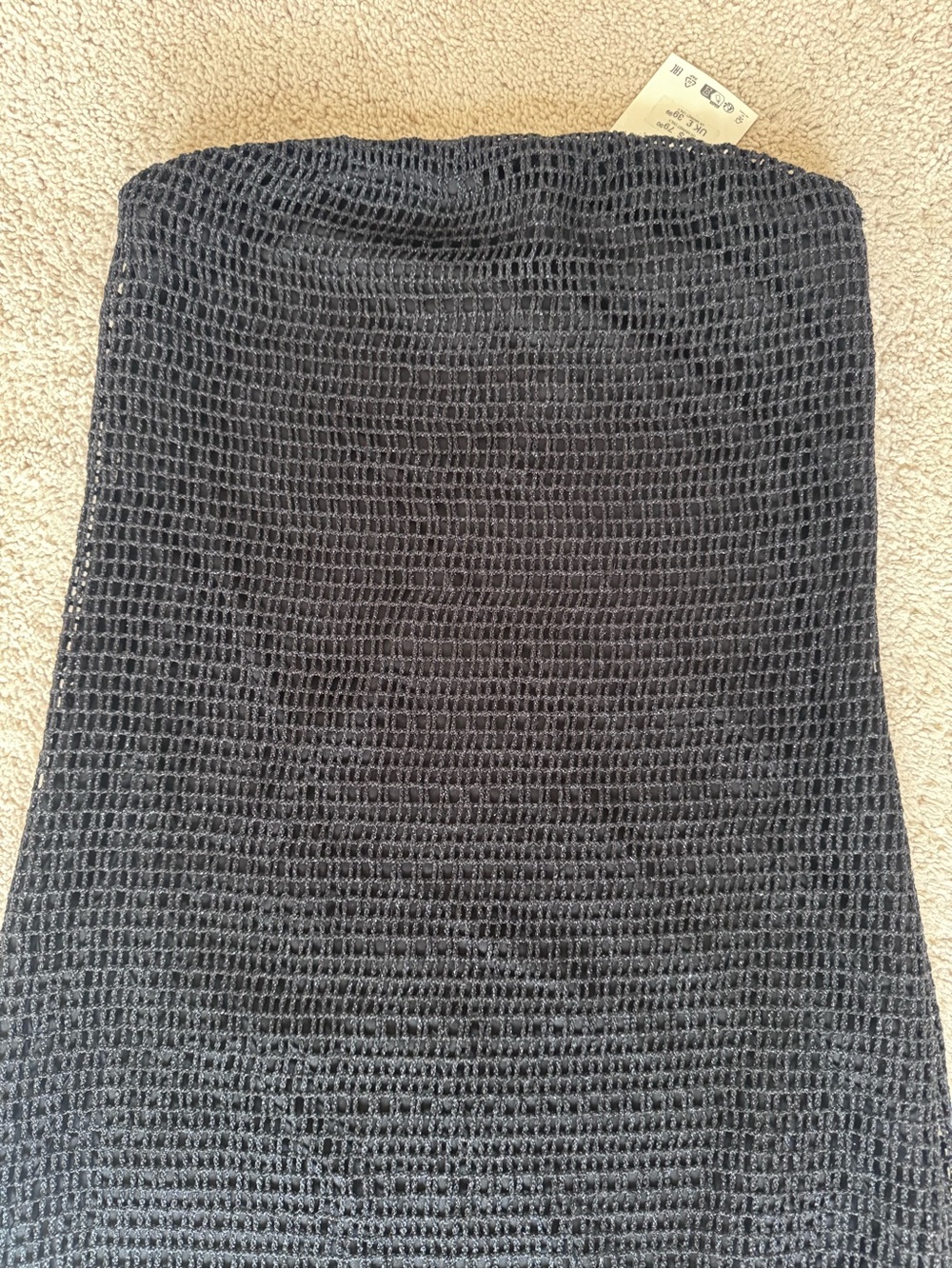 Zara Black Fringe Midi Dress - Picture 3 of 4
